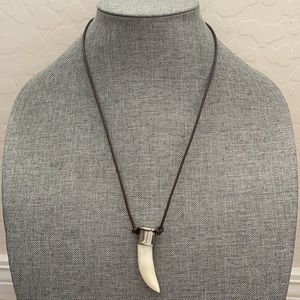 Candy Did It! Leather Cord Bone Horn Necklace